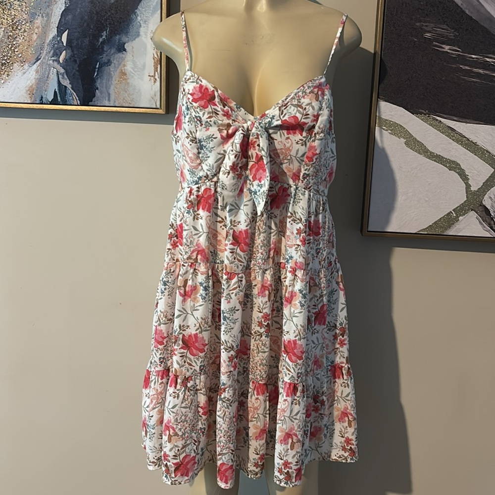 Trixxi Juniors' Floral Print Sleeveless Fit & Flare Dress size XL - Picture 5 of 9